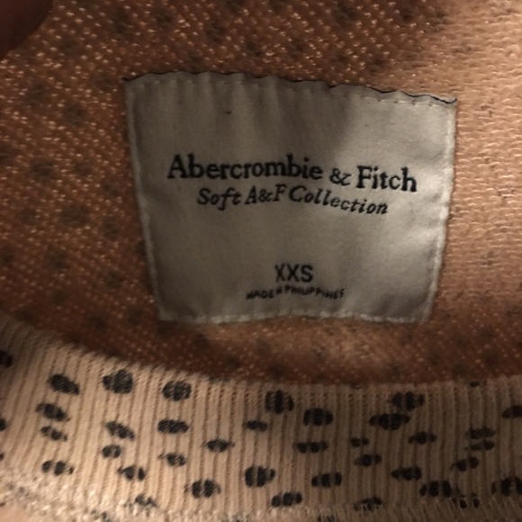 Abercrombie & Fitch Leopard Split Hem Terry Tunic Crew Sweatshirt XXS - Picture 5 of 7